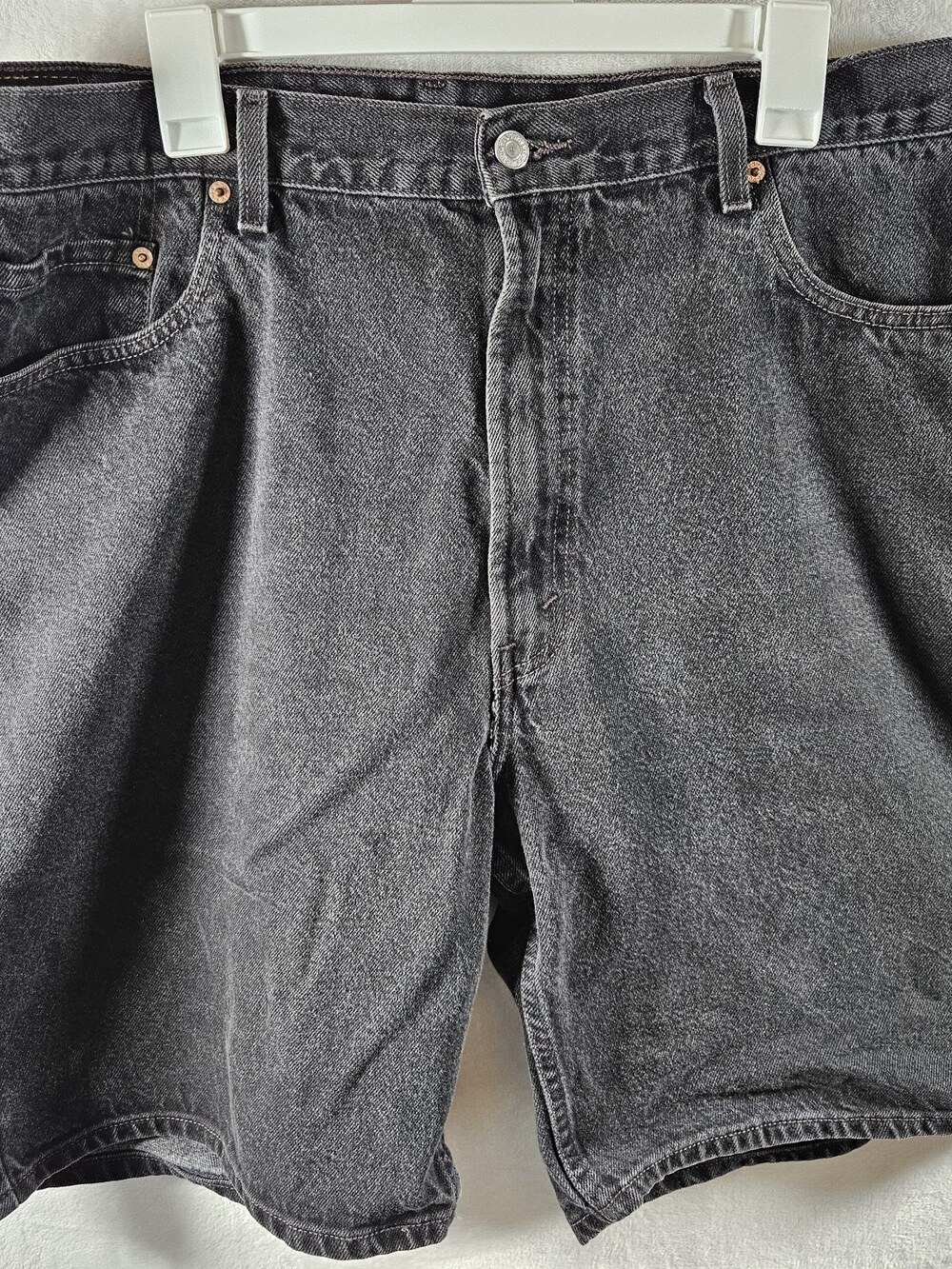 Vintage Levi's 550 Denim Shorts Mens 42 *Fits As 39 Black Jean Relaxed Y2K
